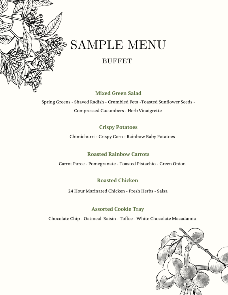 Buffet Sample Menu